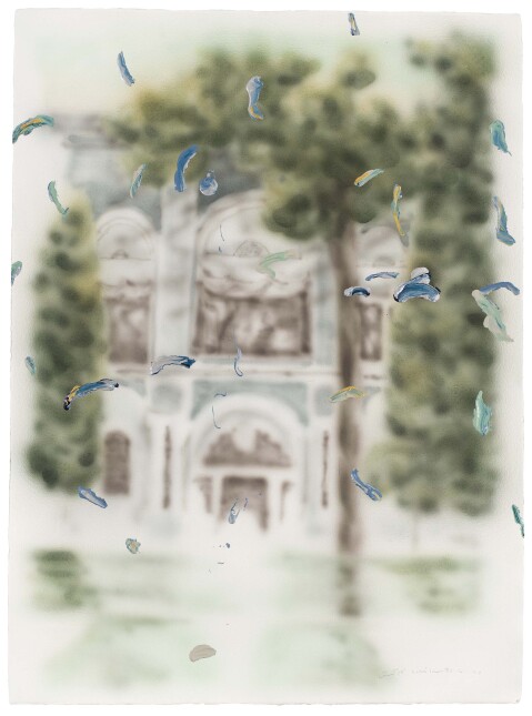 Golestan palace, acrylic on paper, 106x78cm, 2023 