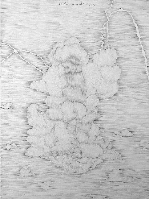 Untitled,40x30cm, Pencil on paperboard, 2017