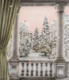 Snow; Snow must fall, arylic on canvas, 180x155cm, 2025 